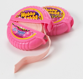 Roll tape bubble gum